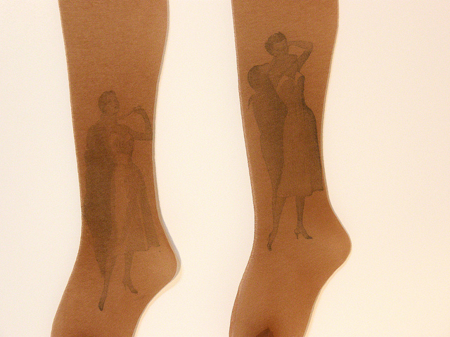 Printed Stockings - Black