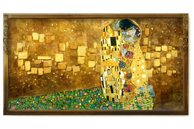 gustav klimt the kiss google doodle